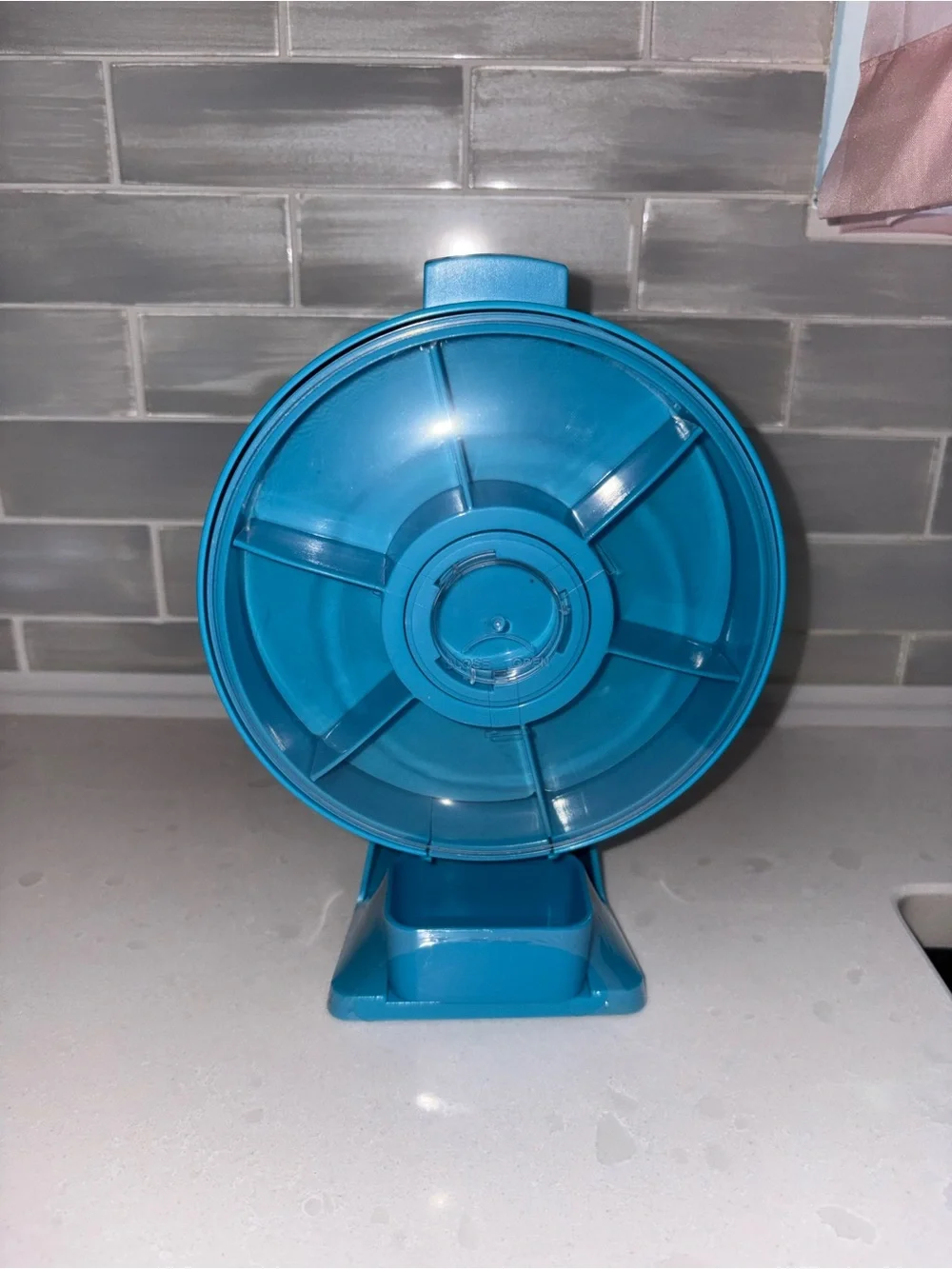 Target Bullseye Playground Teal Desktop Snack Treat Candy Dispenser Wheel 2026
